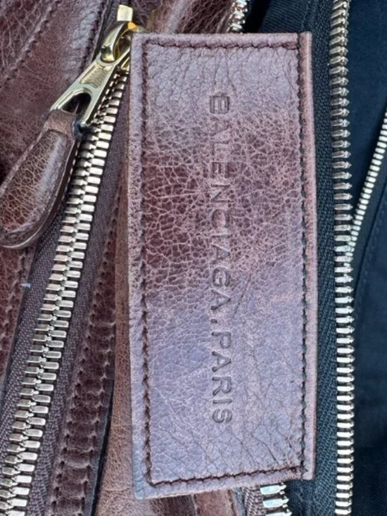 Auth Balenciaga Brown Castagna Agneau Rose G21 Hardware Day Hobo Bag - Picture 5 of 12